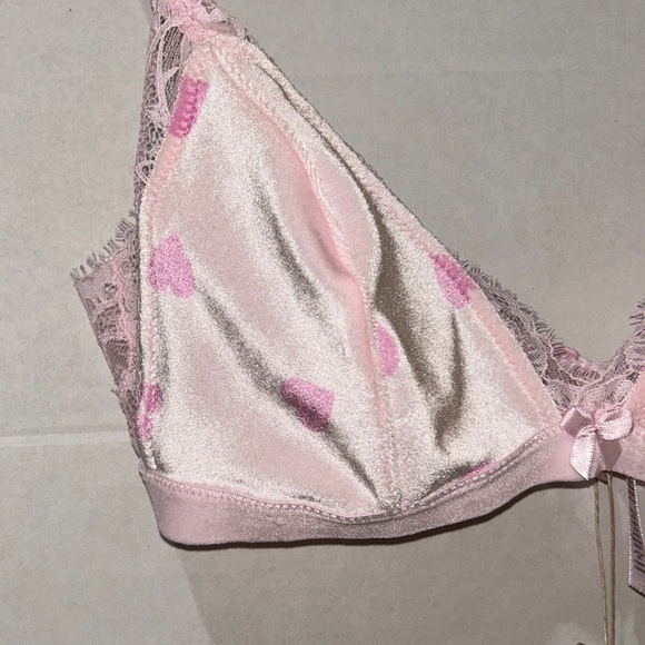 Skims Velvet Lace Triangle Bralette CB Heart Breaker Size Medium New W/Tags! - Picture 4 of 7